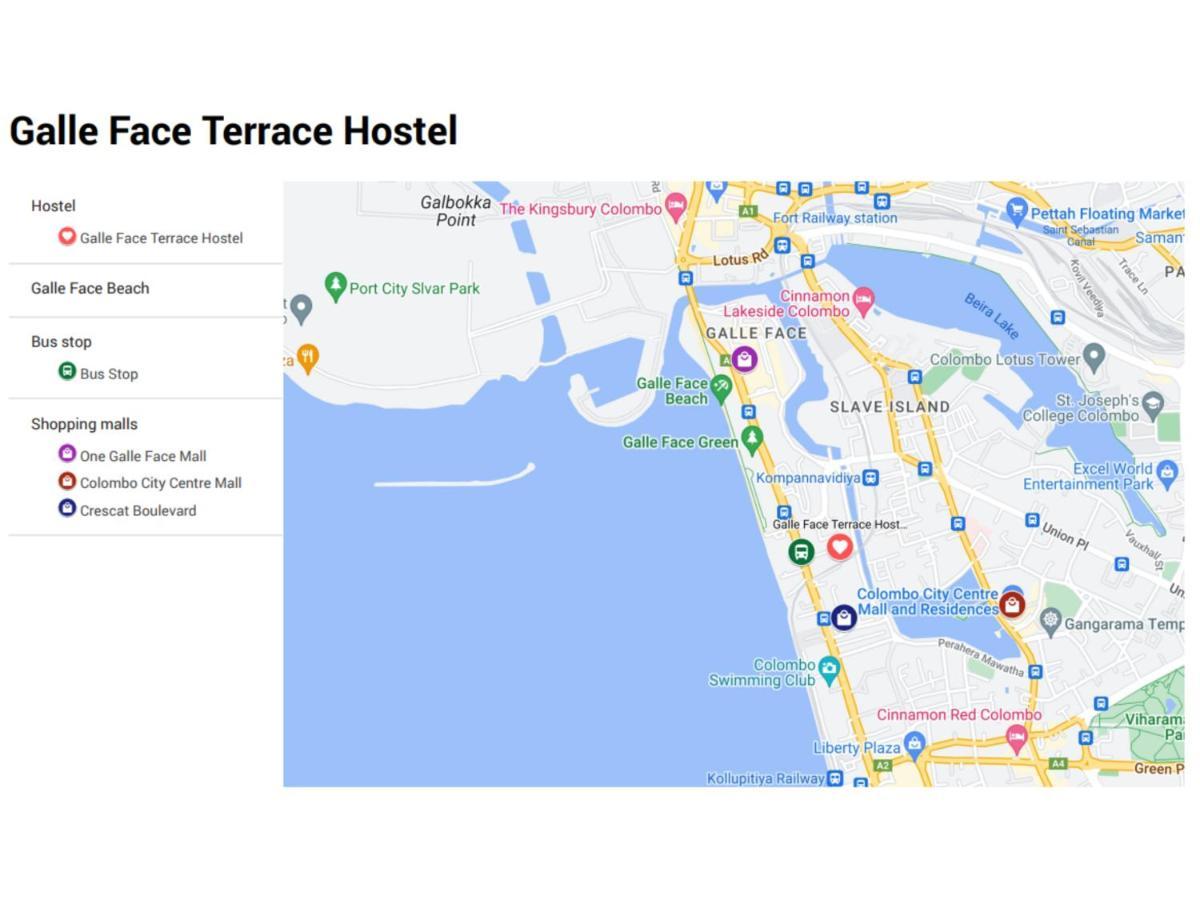 Galle Face Terrace Hostel By Tourlux Коломбо Екстер'єр фото